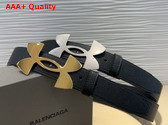 Balenciaga Under Armour Belt in Black Grained Calfskin Replica