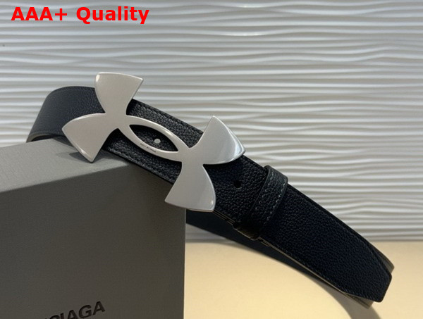 Balenciaga Under Armour Belt in Black Grained Calfskin Replica