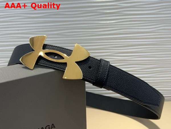Balenciaga Under Armour Belt in Black Grained Calfskin Replica