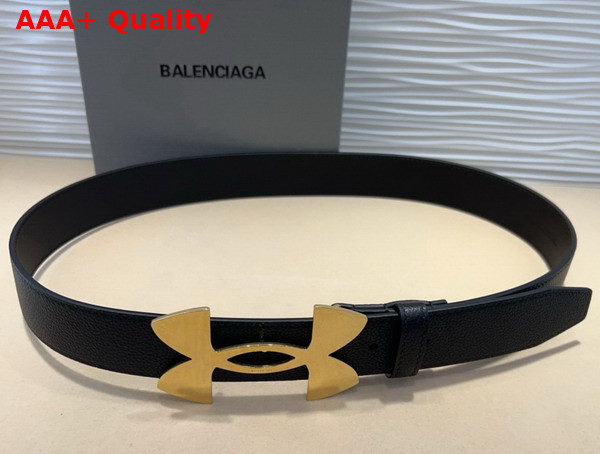 Balenciaga Under Armour Belt in Black Grained Calfskin Replica