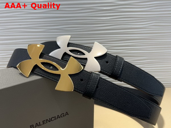 Balenciaga Under Armour Belt in Black Grained Calfskin Replica