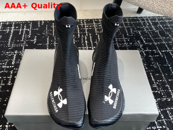 Balenciaga Under Armour Hyper Sneaker in Black and White Knit Replica