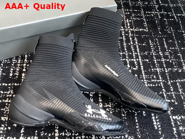 Balenciaga Under Armour Hyper Sneaker in Black and White Knit Replica