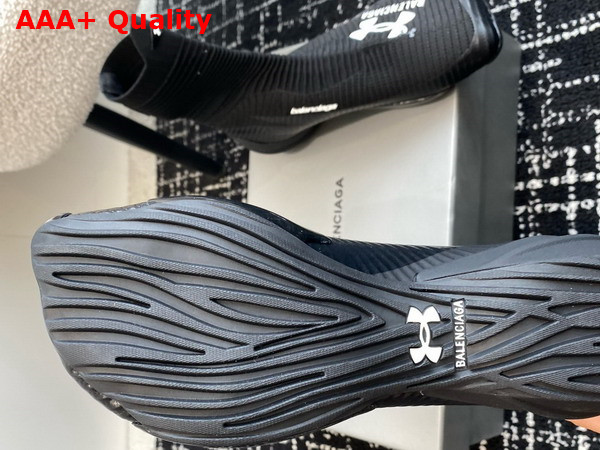 Balenciaga Under Armour Hyper Sneaker in Black and White Knit Replica