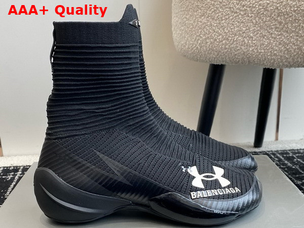 Balenciaga Under Armour Hyper Sneaker in Black and White Knit Replica