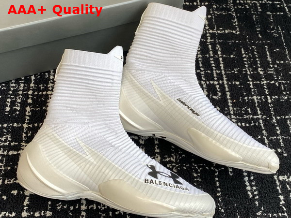 Balenciaga Under Armour Hyper Sneaker in White and Black Knit Replica