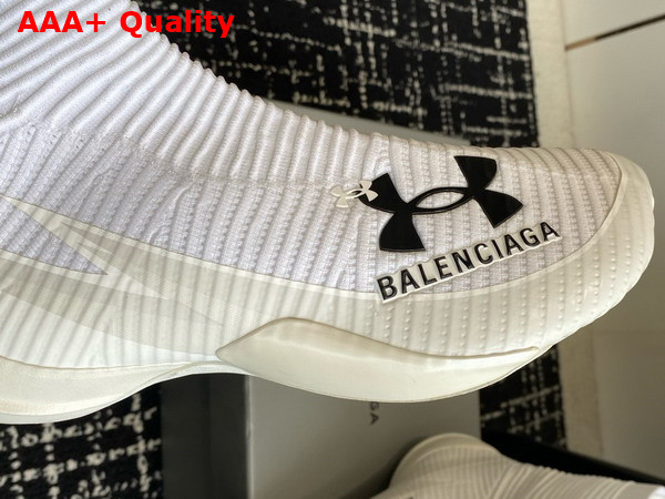 Balenciaga Under Armour Hyper Sneaker in White and Black Knit Replica