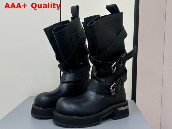 Balenciaga Venom High Boot in Black Calfskin 12inches Replica