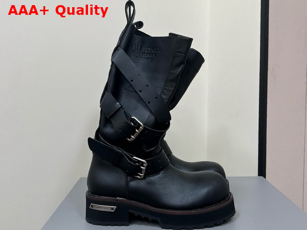 Balenciaga Venom High Boot in Black Calfskin 12inches Replica