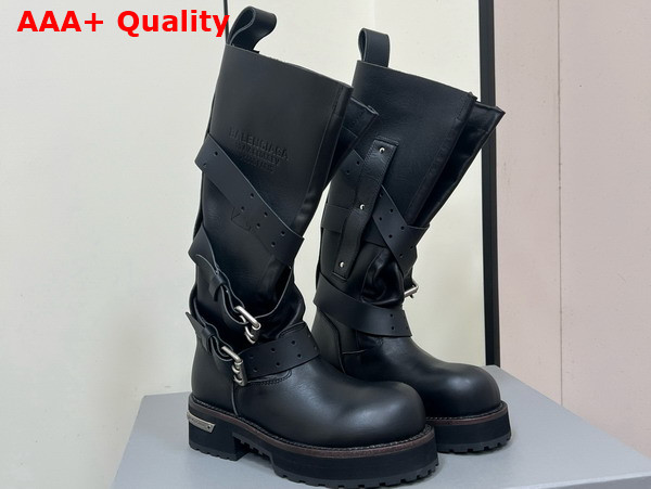 Balenciaga Venom High Boot in Black Calfskin 15inches Replica