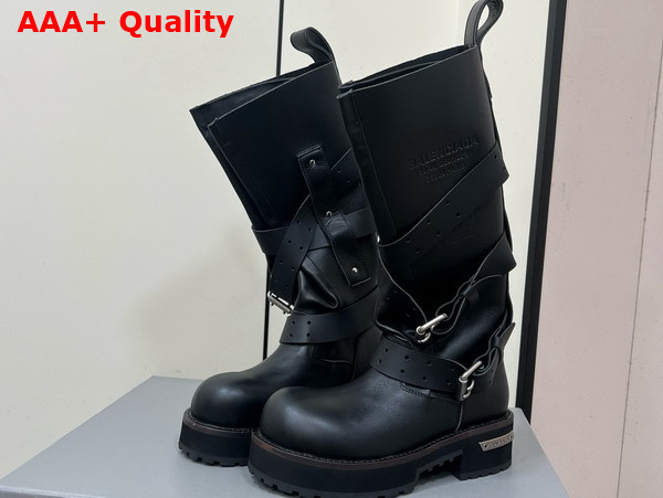 Balenciaga Venom High Boot in Black Calfskin 15inches Replica