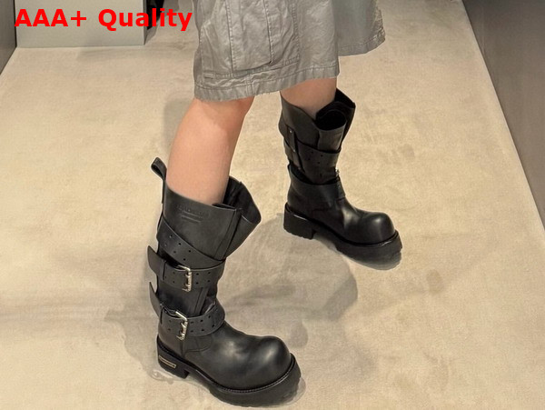 Balenciaga Venom High Boot in Black Calfskin 15inches Replica