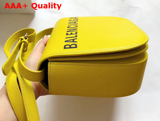 Balenciaga Ville Day Bag in Yellow Grained Calfskin Replica