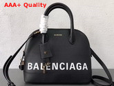 Balenciaga Ville Top Handle S Black Grained Calfskin Replica