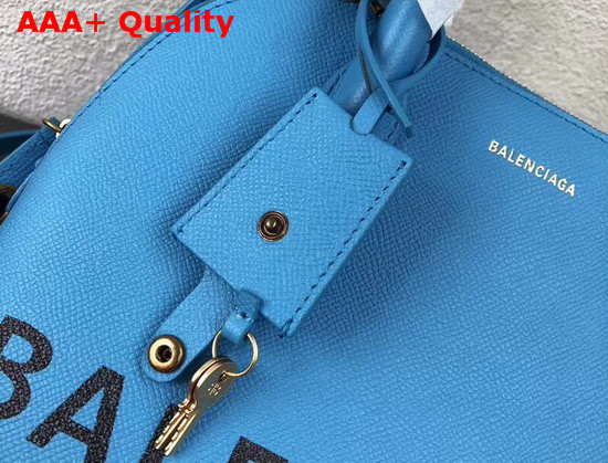 Balenciaga Ville Top Handle S Bleu Turquoise Grained Calfskin Replica