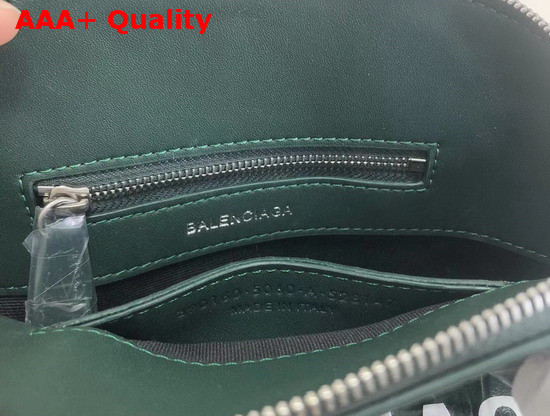 Balenciaga Ville Top Handle XXS Green Crocodile Embossed Leather Replica