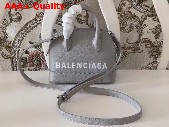 Balenciaga Ville Top Handle XXS Light Grey Calfskin Replica