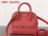 Balenciaga Ville Top Handle XXS Rough Coquelicot Replica