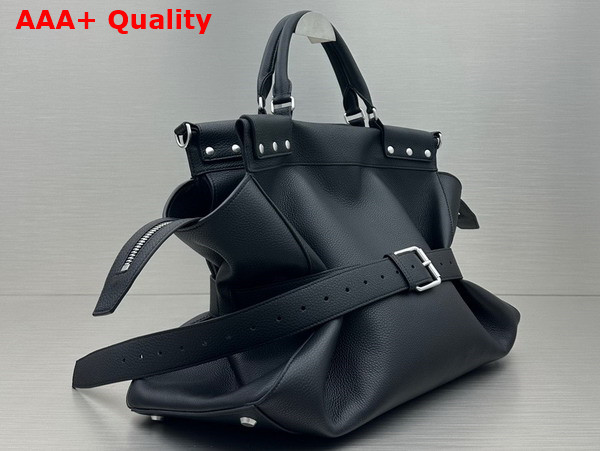 Balenciaga Waist Large Bag in Black Grained Calfskin with Aged Silver Hardware Replica