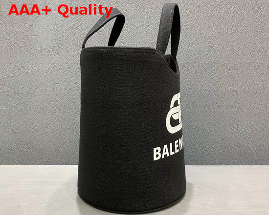 Balenciaga Wave Medium Tote Bag in Black and White Printed Cotton Canvas Replica