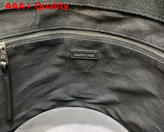 Balenciaga Wave Medium Tote Bag in Black and White Printed Cotton Canvas Replica