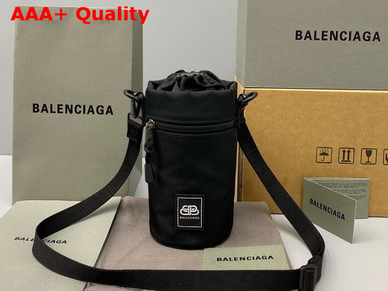 Balenciaga Weekend Bottle Holder in Black Recycled Nylon Replica