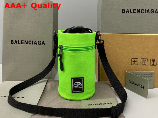 Balenciaga Weekend Bottle Holder in Bright Green Recycled Nylon Replica