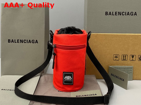 Balenciaga Weekend Bottle Holder in Red Recycled Nylon Replica