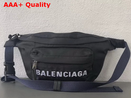 Balenciaga Wheel Belt Pack in Black and Navy Nylon Replica