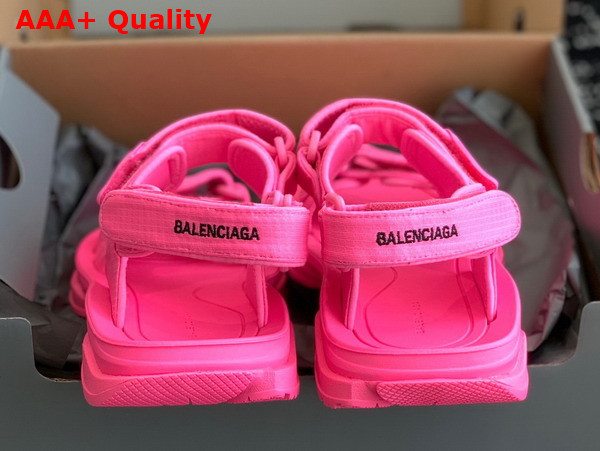 Balenciaga Womens Tourist Sandal in Pink Technical Material Replica