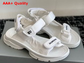 Balenciaga Womens Tourist Sandal in White Technical Material Replica