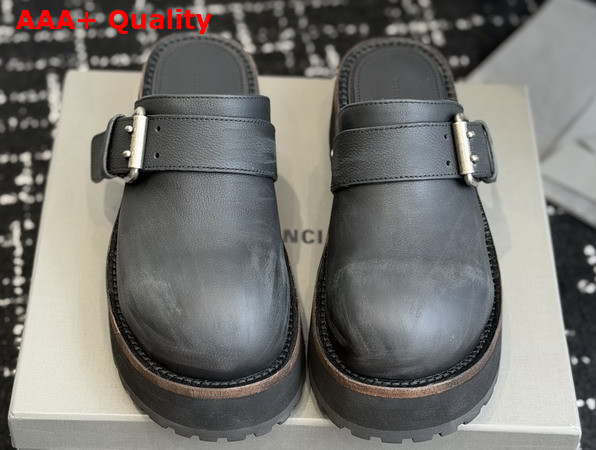 Balenciaga Womens Venom Mule in Black Worn Out Calfskin Replica