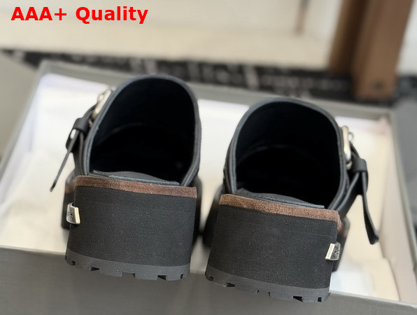 Balenciaga Womens Venom Mule in Black Worn Out Calfskin Replica