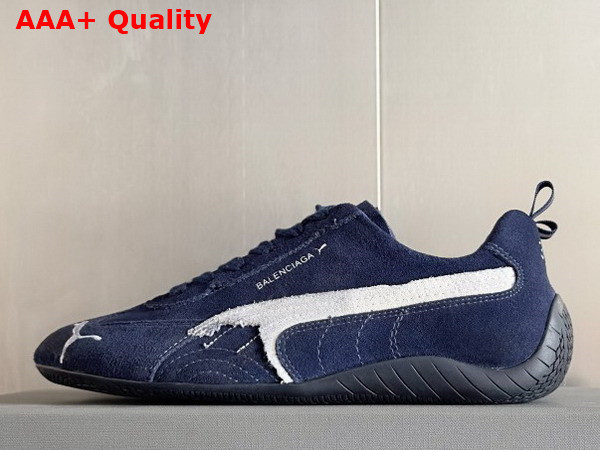 Balenciaga x Puma Speedcat Sneaker in Blue Suede Leather Replica
