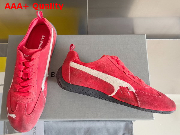 Balenciaga x Puma Speedcat Sneaker in Red Suede Leather Replica