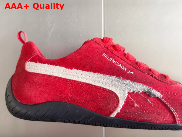 Balenciaga x Puma Speedcat Sneaker in Red Suede Leather Replica