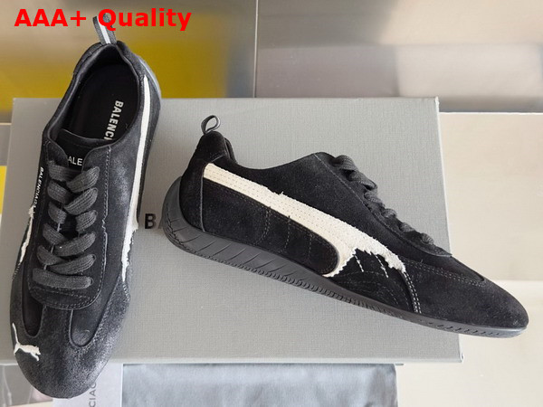 Balenciaga x Puma Speedcat Sneaker in Suede Leather Black and White Replica