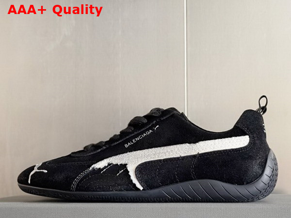 Balenciaga x Puma Speedcat Sneaker in Suede Leather Black and White Replica