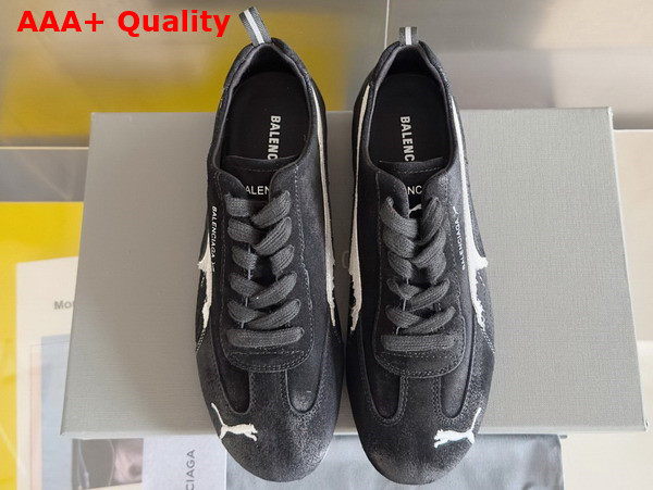 Balenciaga x Puma Speedcat Sneaker in Suede Leather Black and White Replica
