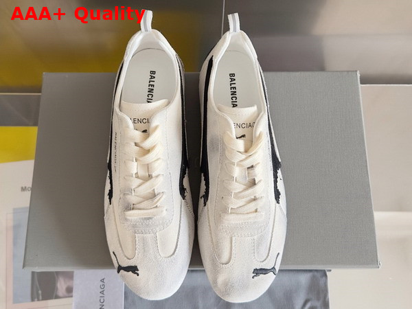 Balenciaga x Puma Speedcat Sneaker in White and Black Suede Leather Replica