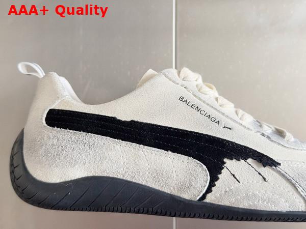 Balenciaga x Puma Speedcat Sneaker in White and Black Suede Leather Replica