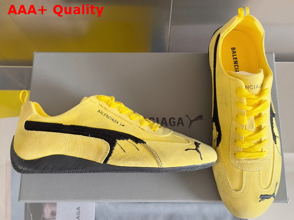 Balenciaga x Puma Speedcat Sneaker in Yellow Suede Leather Replica