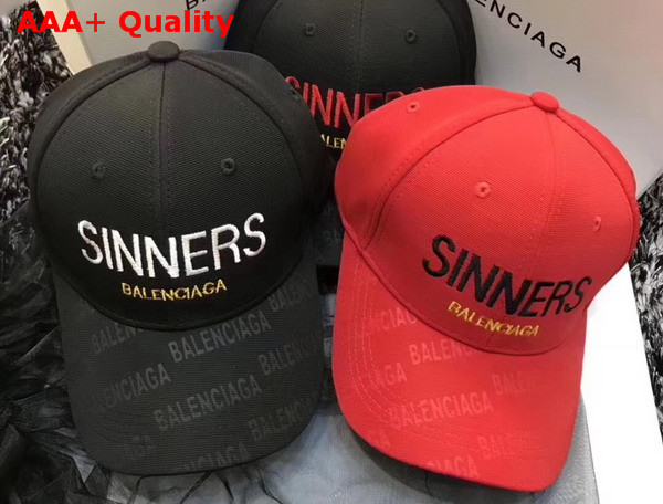 Balenciaga Baseball Cap with Sinners Embroidered On The Front Replica