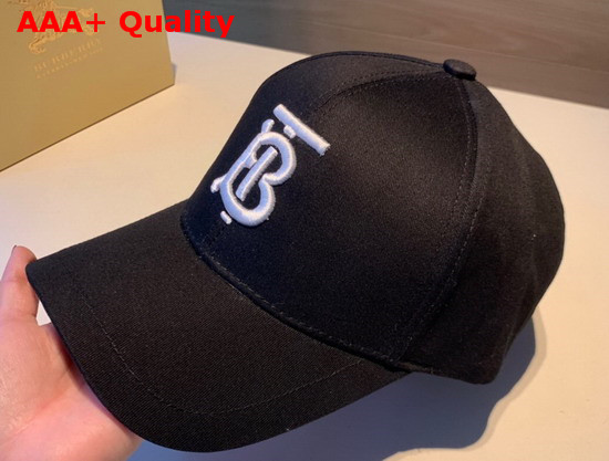 Burberry Monogram Motif Baseball Cap Black Cotton Replica