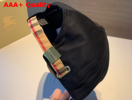 Burberry Monogram Motif Baseball Cap Black Cotton Replica