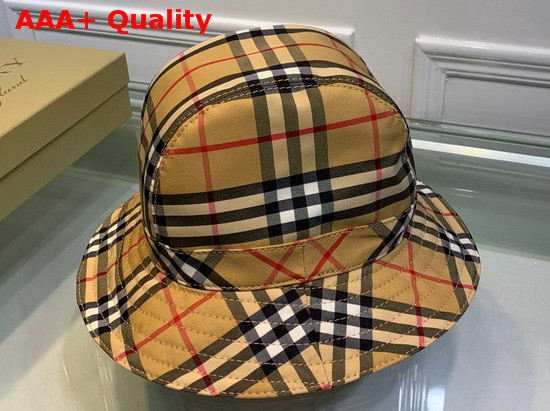Burberry Vintage Check Bucket Hat Antique Yellow Replica