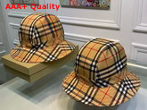 Burberry Vintage Check Bucket Hat Antique Yellow Replica