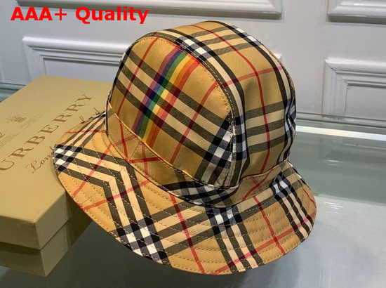 Burberry Vintage Check Bucket Hat Antique Yellow Replica