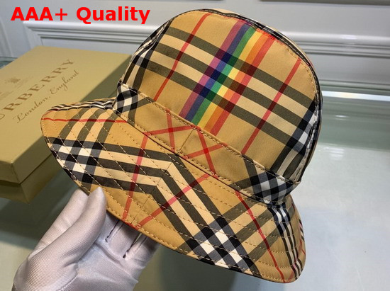 Burberry Vintage Check Bucket Hat Antique Yellow Replica