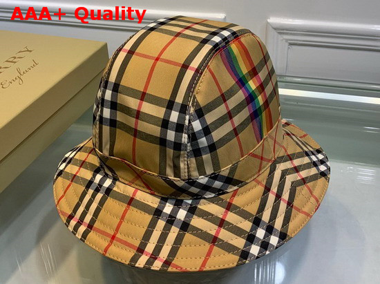 Burberry Vintage Check Bucket Hat Antique Yellow Replica